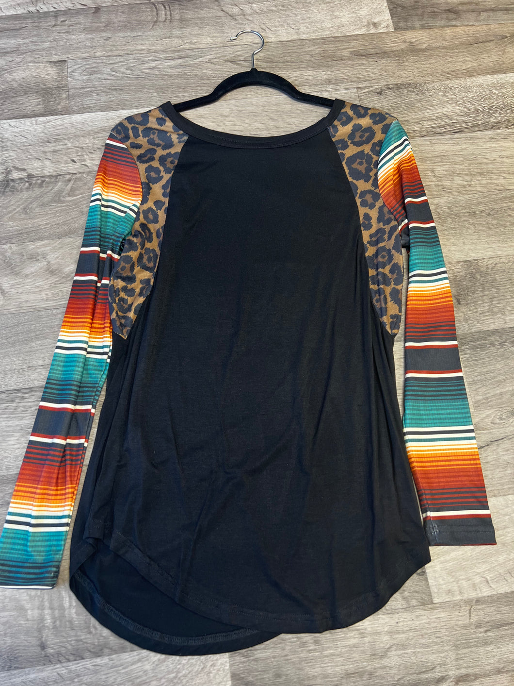 Crazy Train Long Sleeve Leopard Striped Top