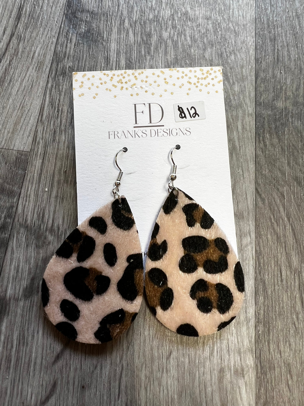 Leopard Fur Earrings