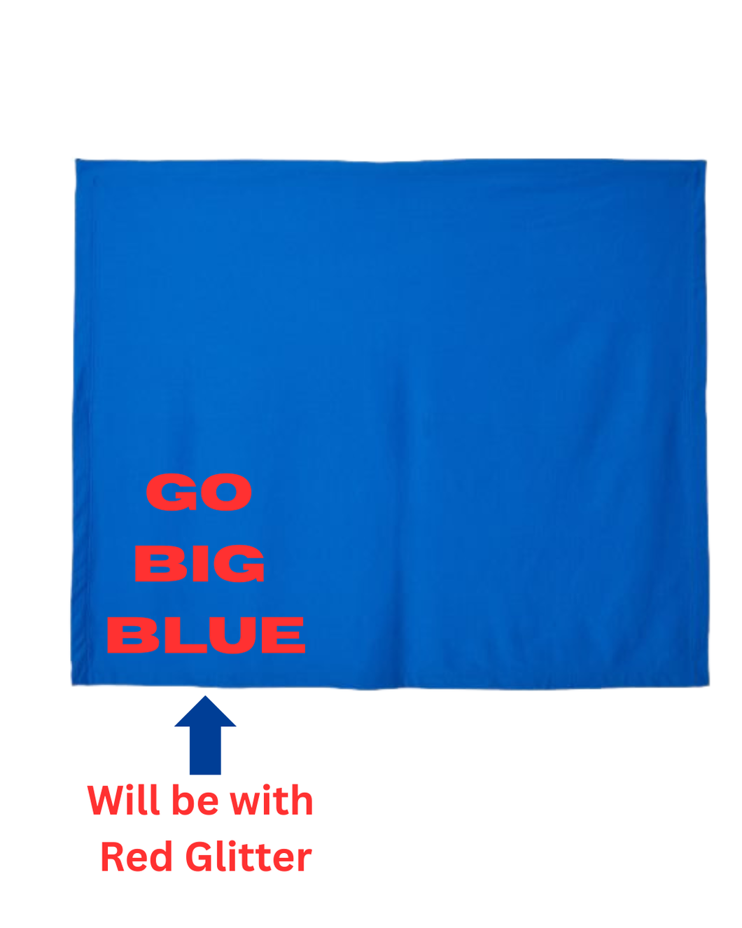 GO BIG BLUE Albia Swim Team Gildan Blankets