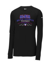 Load image into Gallery viewer, Albia Blue Demon Football Nike Long Sleeve Tee
