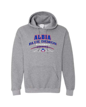 Load image into Gallery viewer, Albia Blue Demon Football Gildan Hoodie
