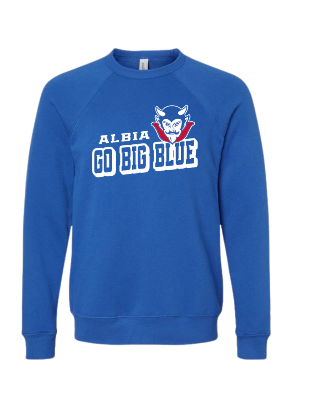 Albia Go Big Blue Bella Canvas Crewneck