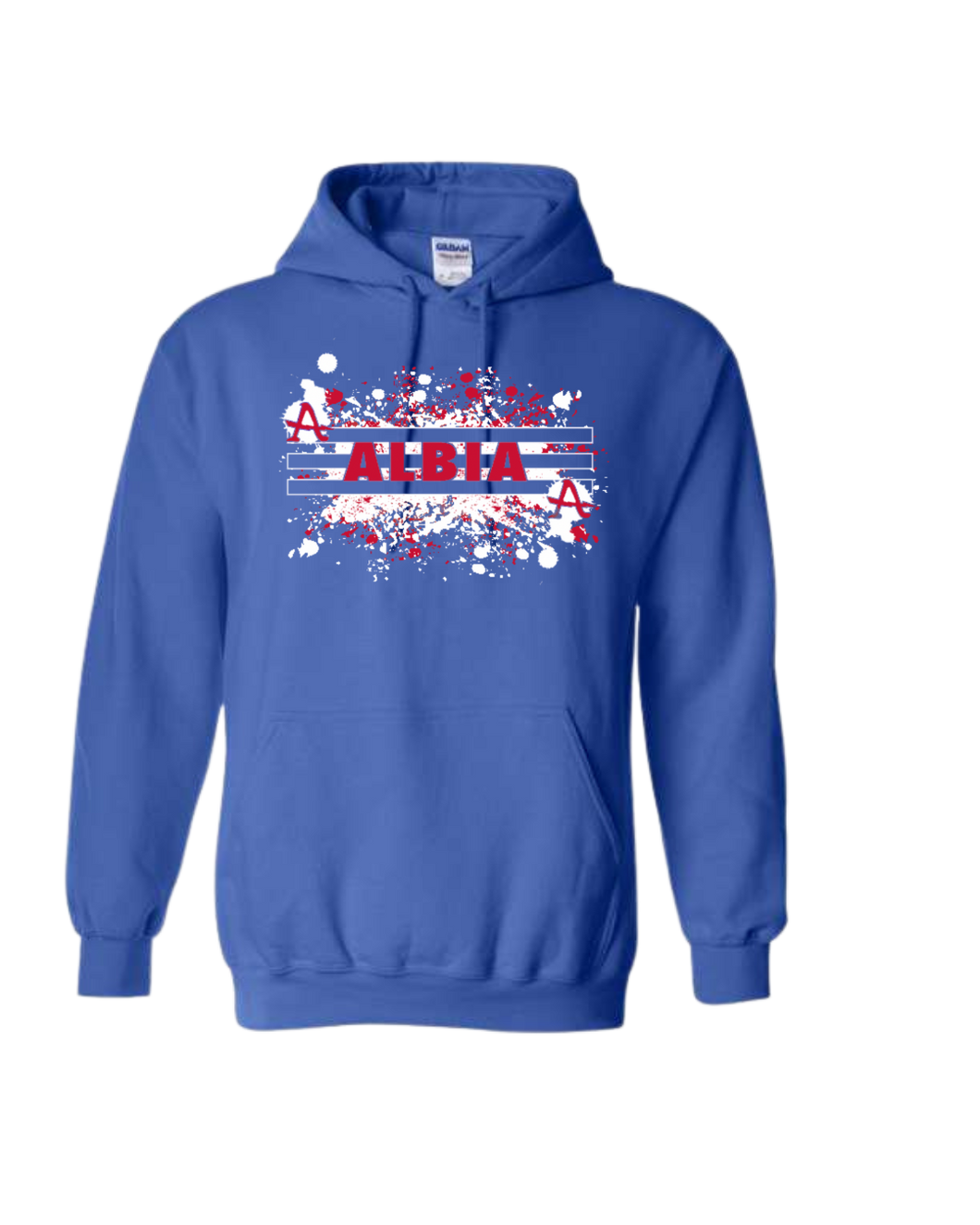 Albia Colorblast Gildan Hoodied Sweatshirt