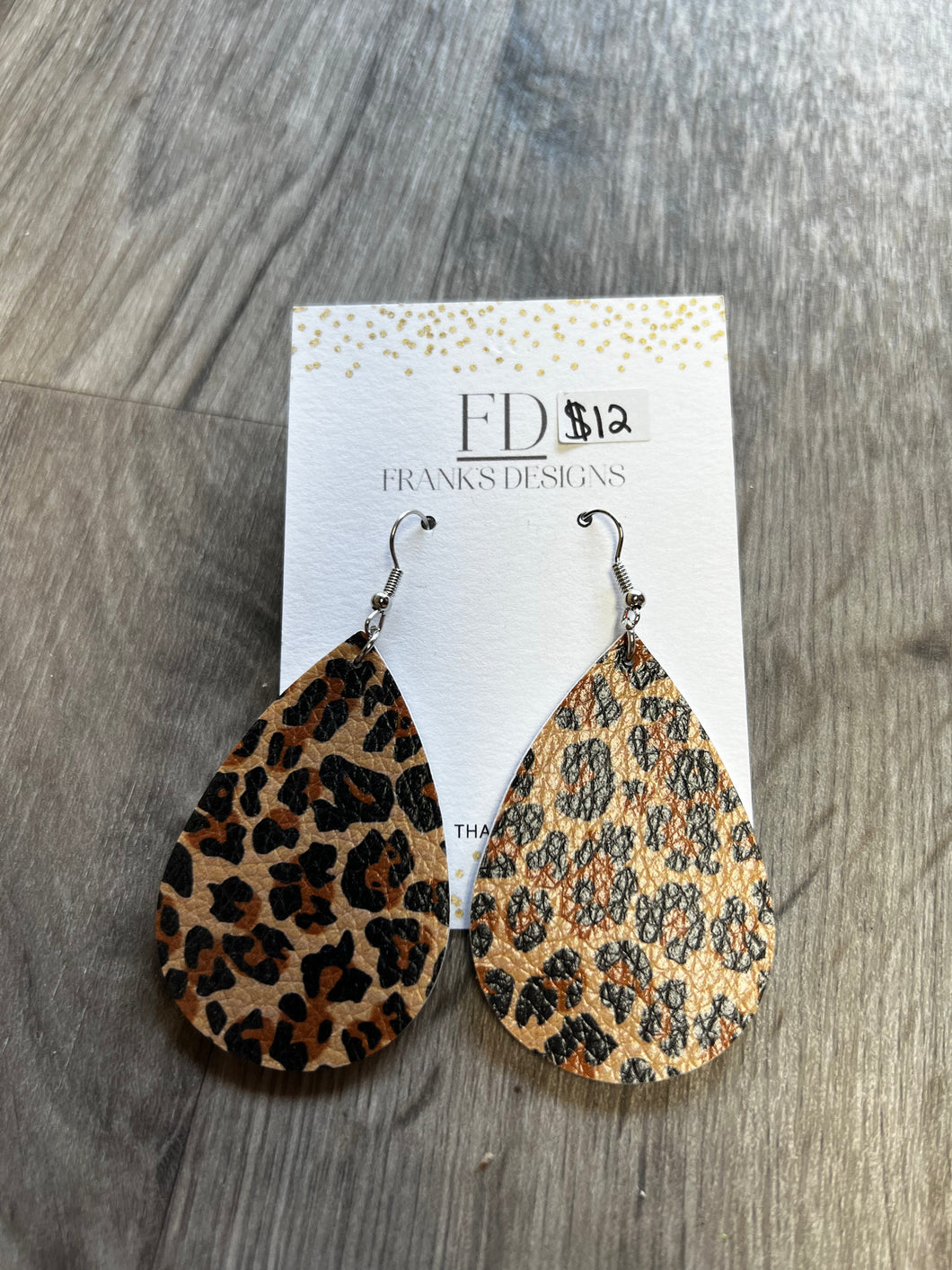 Brown Leopard Earrings