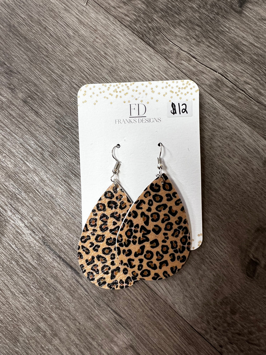 Small Print Leopard Earrings