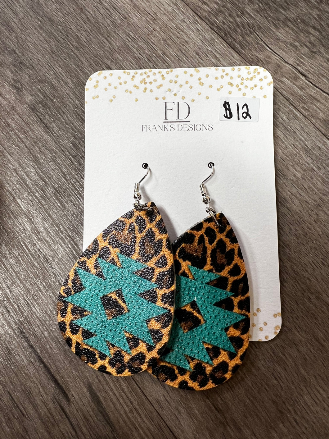 Leopard Aztec Earrings