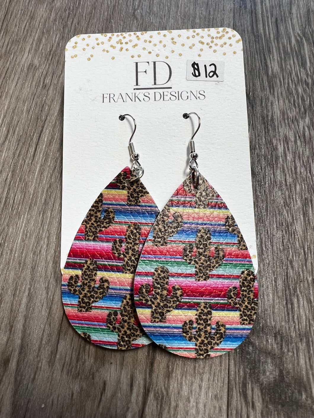 Multi Color Cactus Earrings