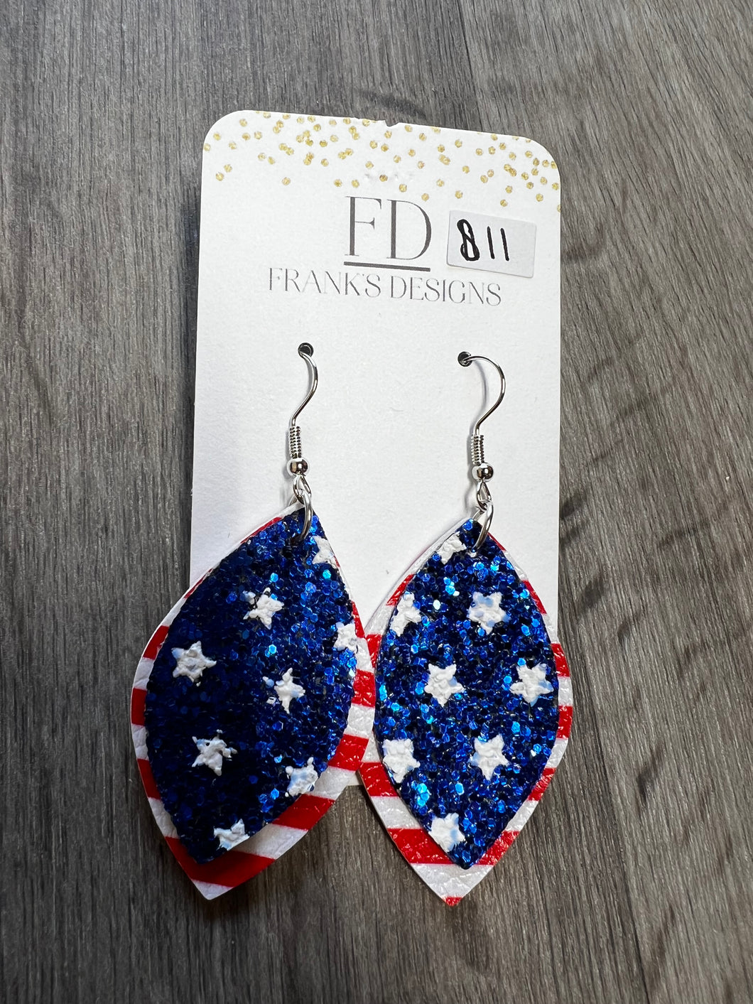 Small Sparkley USA Earrings