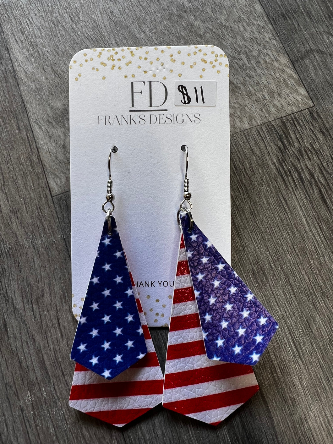 USA Color Long Earrings