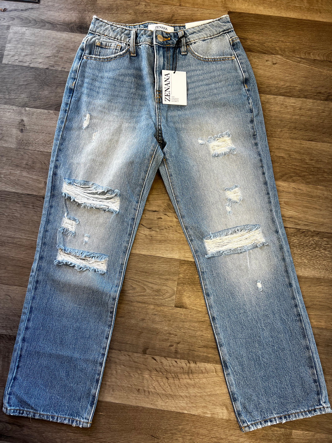 Zenana Lightwash Mom Jeans