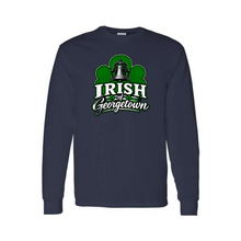 Load image into Gallery viewer, Georgetown Gods Portion Day Gildan Long Sleeve T-Shirt Big Front Logo
