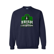 Load image into Gallery viewer, Georgetown Gods Portion Day Gildan Crewneck Sweatshirt Big Front Logo
