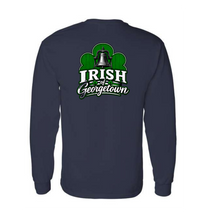 Load image into Gallery viewer, Georgetown Gods Portion Day Gildan Long Sleeve T-Shirt Small Chest Big Back Logo
