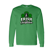 Load image into Gallery viewer, Georgetown Gods Portion Day Gildan Long Sleeve T-Shirt Big Front Logo
