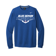 Load image into Gallery viewer, Albia Blue Demon Baseball Nike Crew Sweatshirt

