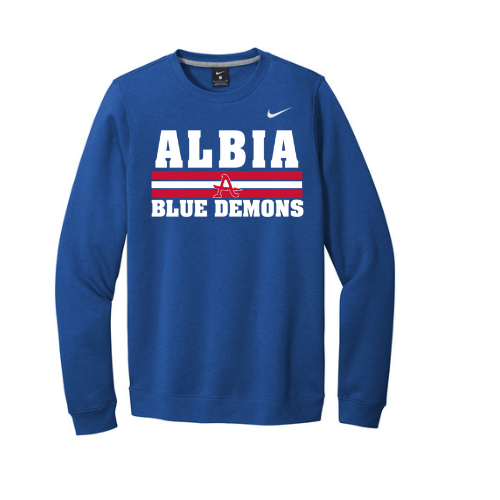 Albia Blue Demons Nike Crewneck Sweatshirt