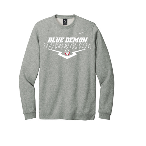 Albia Blue Demon Baseball Nike Crew Sweatshirt