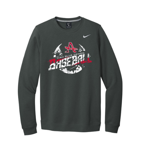 Albia Blue Demon Baseball Nike Crewneck Sweatshirt