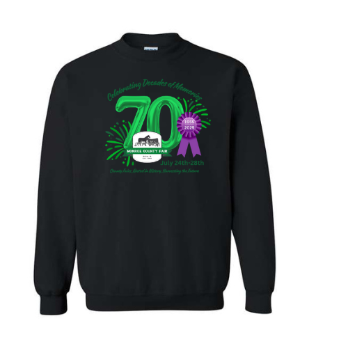 Monroe County Fair 70th Ann. Gildan Crewneck Sweatshirt