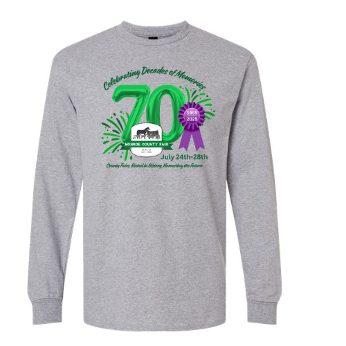 Monroe County Fair 70th Ann. Long Sleeve Gildan T-Shirt