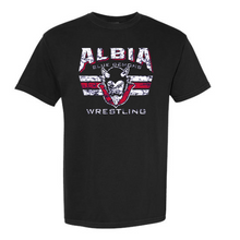 Load image into Gallery viewer, Albia Blue Demon Wrestling Comfort Colors Tee
