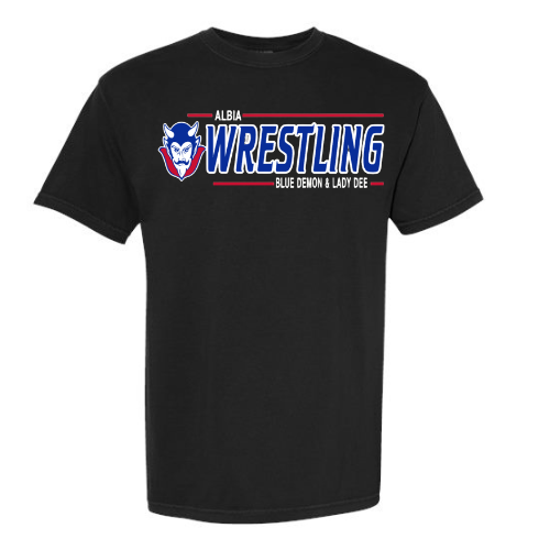 Albia Wrestling Blue Demon & Lady Dee Comfort Color Tee