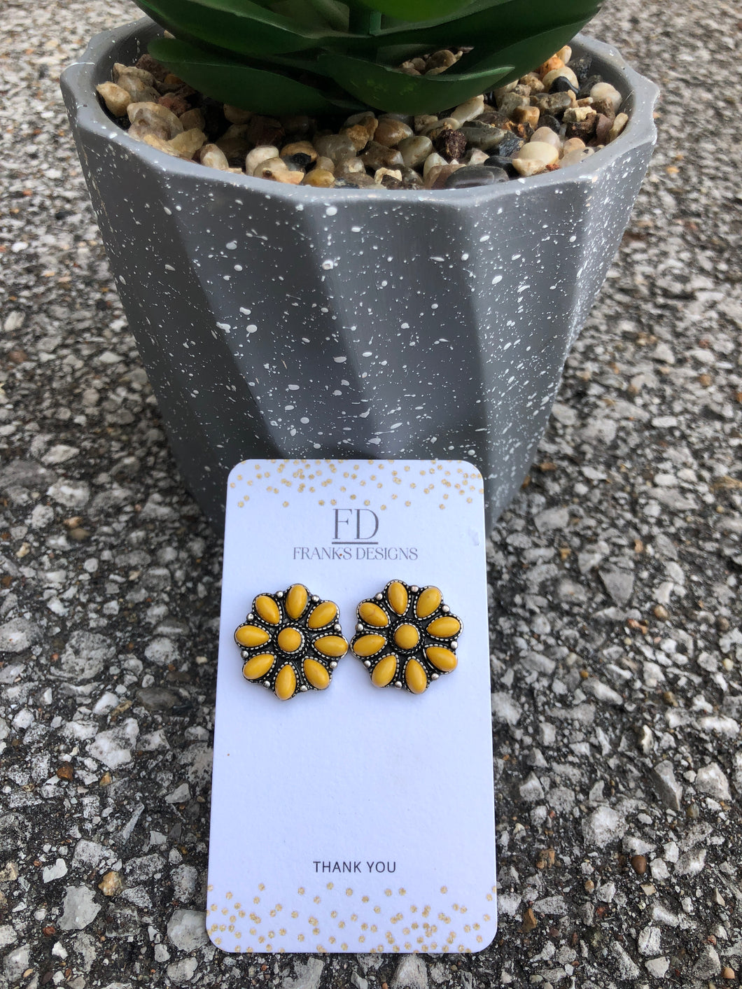 Yellow Blossom Studs