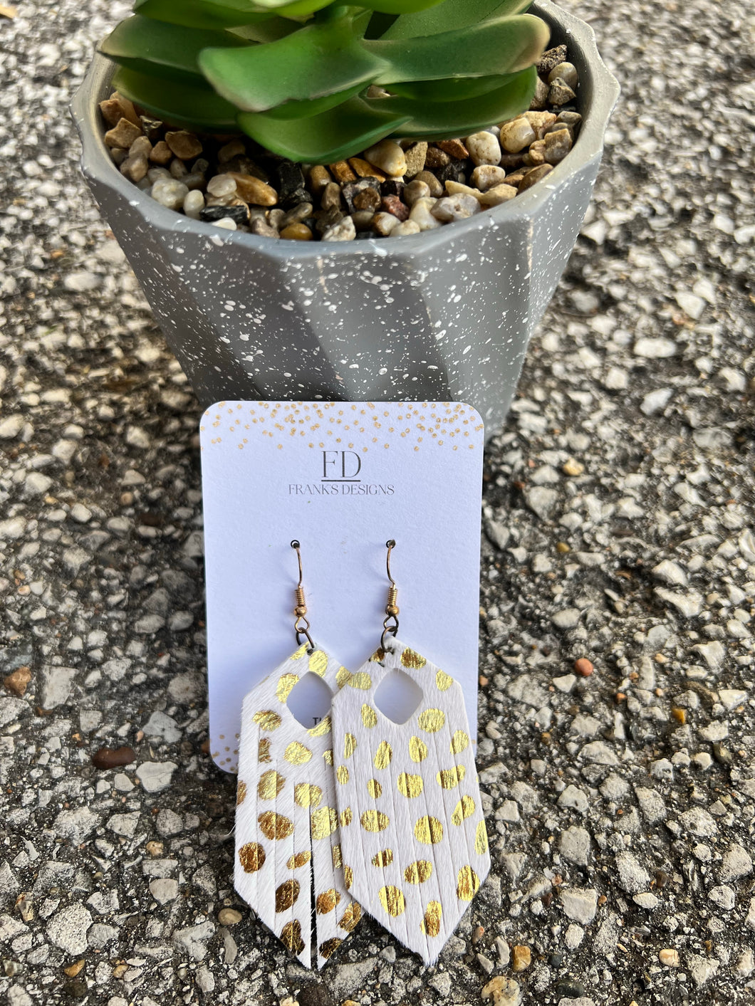 Gold Leopard Print Earrings