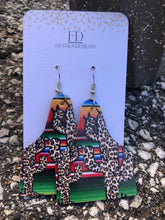 Load image into Gallery viewer, Ear Tag Leopard Cactus Earrings
